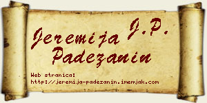 Jeremija Padežanin vizit kartica